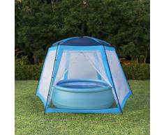 vidaXL Carpa para piscinas 500x433x250 cm azul