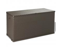 vidaXL Caja de almacenamiento de jardín marrón 120x56x63 cm