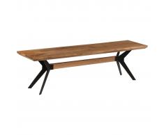 vidaXL Banco de comedor madera de acacia maciza y acero 160x40x45 cm