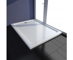vidaXL Plato de ducha rectangular de ABS blanco 80x110 cm