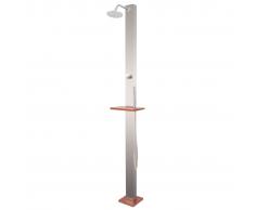 vidaXL Ducha de exterior de acero inoxidable pulido 210 cm