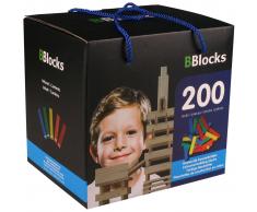 BBlocks Tablones de construcción 200 uds madera multicolor BBLO890102