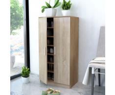 vidaXL Mueble zapatero con 7 estantes de roble