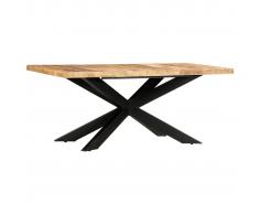 vidaXL Mesa de comedor madera maciza de mango en bruto 180x90x76 cm