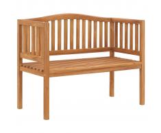 vidaXL Banco de jardín de madera maciza de teca 120 cm