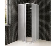 vidaXL Mampara de ducha con marco de aluminio, 90 x 90 cm