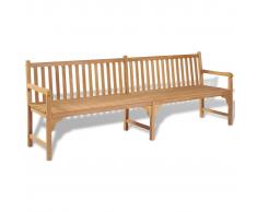 vidaXL Banco de jardín madera teca 240x62,5x90 cm