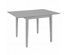 vidaXL Mesa de comedor extensible gris (80-120)x80x74 cm MDF