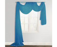 vidaXL Cortina de gasa vaparosa turquesa 140x600 cm