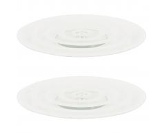 vidaXL Plato giratorio servir 2 uds vidrio templado transparente 30 cm