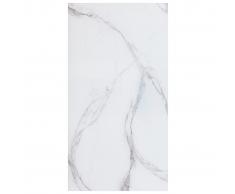 vidaXL Tablero mesa rectangular vidrio textura mármol blanco 120x65 cm