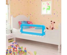 vidaXL Barra de seguridad para cama de niño 2 unidades azul 102x42 cm