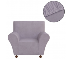 vidaXL funda elástica para sofá de tela jersey de poliéster color gris
