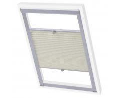 vidaXL Persiana plisada crema SK08