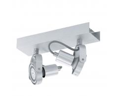 EGLO Lámpara de techo con 2 focos LED Novorio 2L 94643, aluminio
