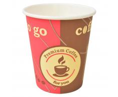 vidaXL Vasos desechables para café 1000 unidades papel 240 ml 8 oz