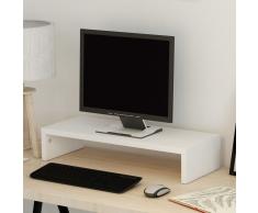 vidaXL Soporte para pantalla de aglomerado 60x23,5x12 cm blanco