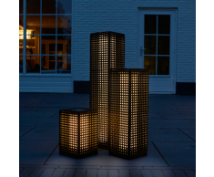 Luxform Lámpara solar LED de suelo Martinique 69 cm negra 30042