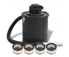 vidaXL Aspiradora de ceniza 1200 W 20 L negra