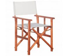 vidaXL Silla de director de madera maciza de acacia