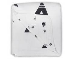 Jollein Manta de bebé de muselina 120x120 negro y blanco 521-557-65081