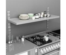 vidaXL Estante de pared flotante acero inoxidable 150x30 cm