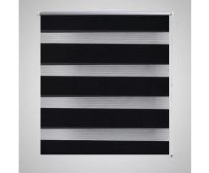 vidaXL Persiana Cebra 140 x 175cm Negro