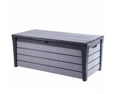 Keter Caja de almacenaje para jardín Brushwood 455 L antracita 227479