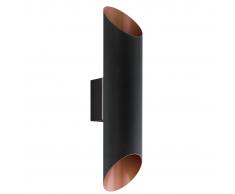 EGLO Lámpara LED de pared para jardín Agolada negro 2x3,7W