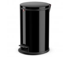 Hailo Papelera con pedal Pure tamaño M 12 L negra 0517-060