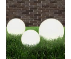 vidaXL Lámpara de jardín esférica E27 20/30/40 cm PMMA