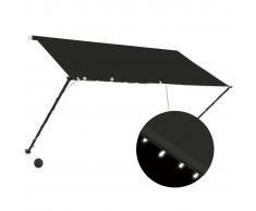 vidaXL Toldo retráctil con LED gris antracita 250x150 cm