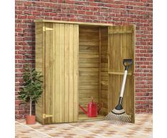 vidaXL Caseta herramientas jardín madera pino impregnada 123x50x171 cm