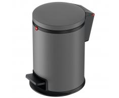 Hailo Papelera con pedal Pure tamaño S 3 L gris mate 0504-080