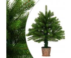 vidaXL Árbol de Navidad artificial con cesta verde 65 cm