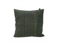 Overseas Almohada Batik 45x45 cm verde oliva