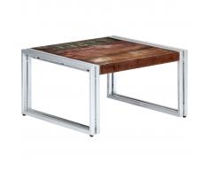 vidaXL Mesa de centro de madera maciza reciclada 60x60x35 cm