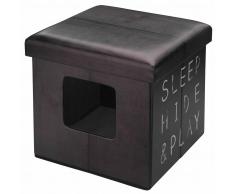 D&D Cama otomana de mascota Sleep Hide Play marrón oscura 434/431627