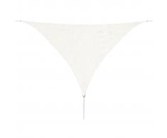 vidaXL Toldo de vela triangular HDPE 3,6x3,6x3,6 m blanco