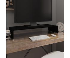 vidaXL Soporte para TV/Elevador monitor cristal negro 80x30x13 cm