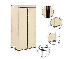 vidaXL Armario color crema 75x50x160 cm