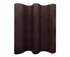 vidaXL Biombo divisor bambú marrón oscuro 250x195 cm