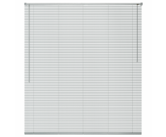 vidaXL Persiana aluminio 100x130 cm plateada