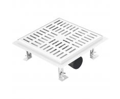 vidaXL Desagüe de ducha con cuadrados de acero inoxidable 20x20 cm