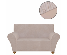 vidaXL funda elástica para sofá de tela jersey de poliéster beige