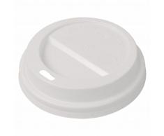 vidaXL Tapas para vasos desechables de café 1000 uds plástico 80 mm