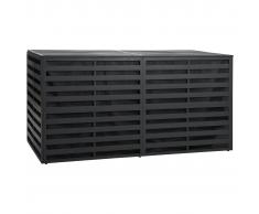 vidaXL Caja de almacenaje jardín aluminio gris antracita 200x100x100cm