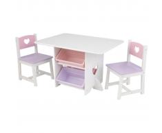 KidKraft Kid Kraft Mesa para niños con 2 sillas corazones