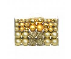 vidaXL Lote de bolas de Navidad 100 unidades doradas 6 cm