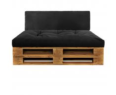 vidaXL Cojín de respaldo de jardín de tela negro 120x40x10 cm